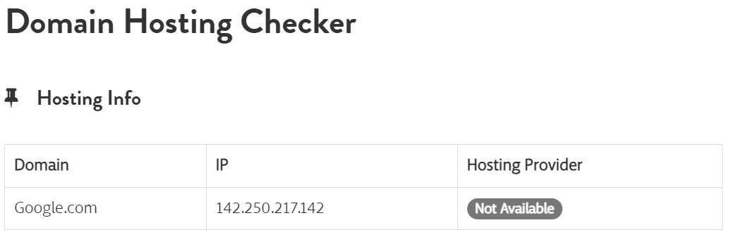 Domain Hosting Checker SEO Tool